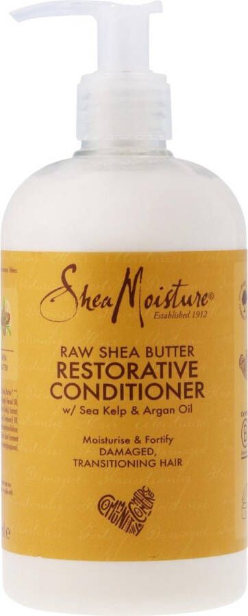 Shea Moisture Raw Shea Butter Conditioner Restorative Krullend Haar- 384 ml