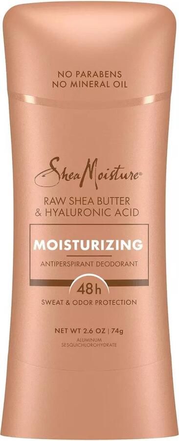 Shea Moisture Moisturizing Antiperspirant Deodorant Stick Raw Shea Butter & Hyaluronic Acid