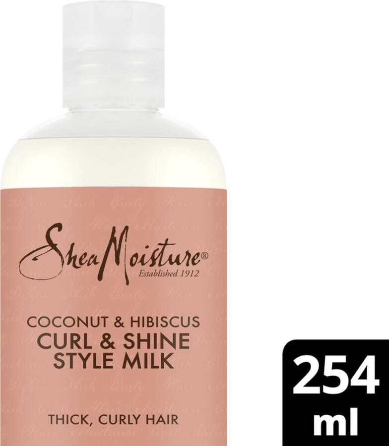 Shea Moisture SheaMoisture Curl & Shine Style Milk voor dik krullend haar Coconut & Hibiscus zonder sulfaten en siliconen 254 ml