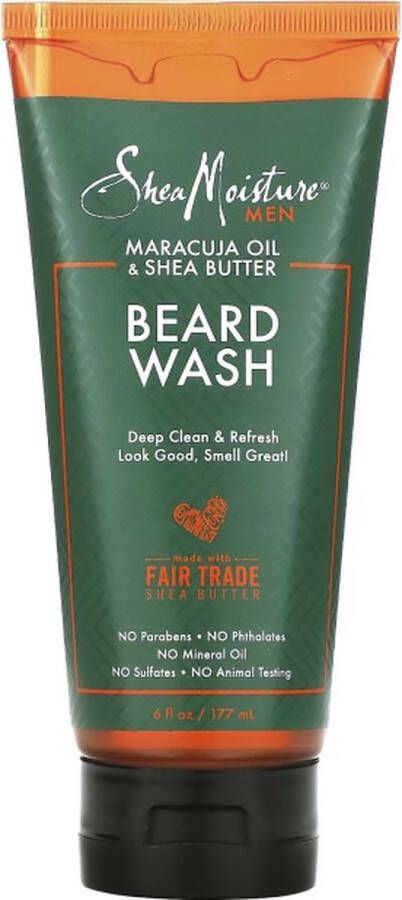 Shea Moisture SheaMoisture Men Beard Wash Maracuja Oil & Shea Butter Cruelty Free Look Good Smell Great 177 ml