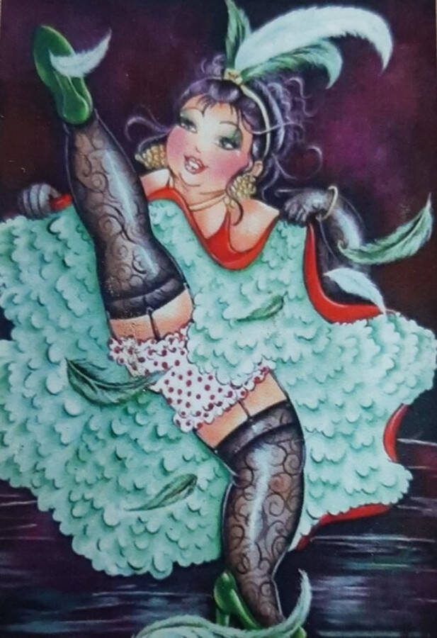 SHEN Hua Diamond Painting Set 40x50cm Dansende Dikke Dame Full size ronde steentjes