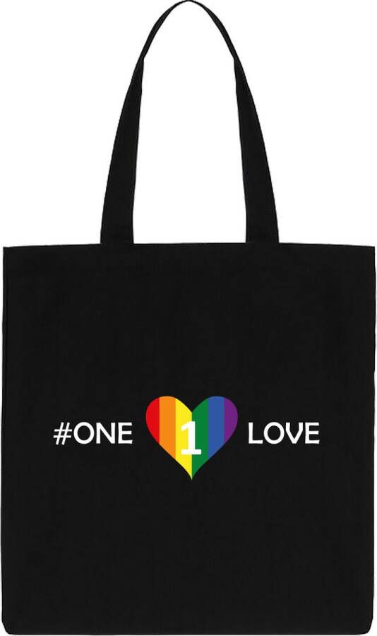 Shennit One Love Totebag Voetbal WK Wereldkampioen schap World Cup LGBTQ Rainbow Regenboog Boodschappentas