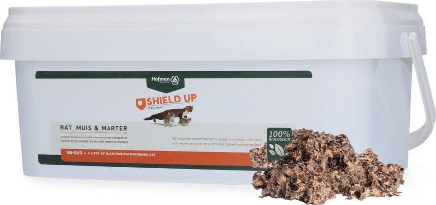 Shield Up Stay Away Rat Muis & Marter – 100% Natuurlijk – Effectieve ongediertebestrijding – Effectieve werking van 2 maanden – 3 Liter