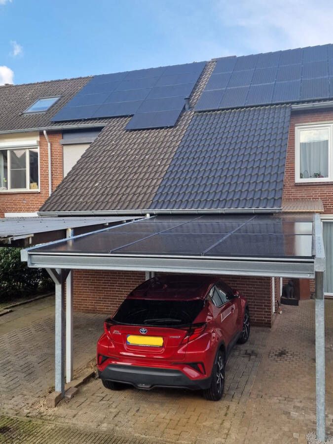 Shift to Solar Stalen Solar Carport Enkel