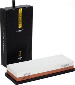 Shinrai Japan™ Shinrai Japan Tweezijdige Wetsteen Slijpsteen voor messen Wetsteen Grit 3000 8000 Geleverd in luxe geschenkdoos
