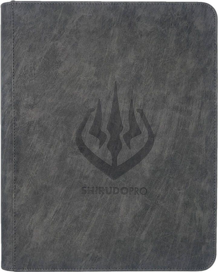 ShirudoPro Toploader Binder 216 pockets Toploader map grijs Toploader binder Top loader map geschikt voor trading cards Trading kaarten verzamelmap met rits sluiting Geschikt voor 216 kaarten
