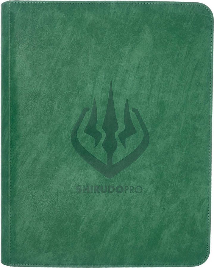 ShirudoPro Toploader Binder 216 pockets Toploader map groen Toploader binder Top loader map geschikt voor trading cards Trading kaarten verzamelmap met rits sluiting Geschikt voor 216 kaarten