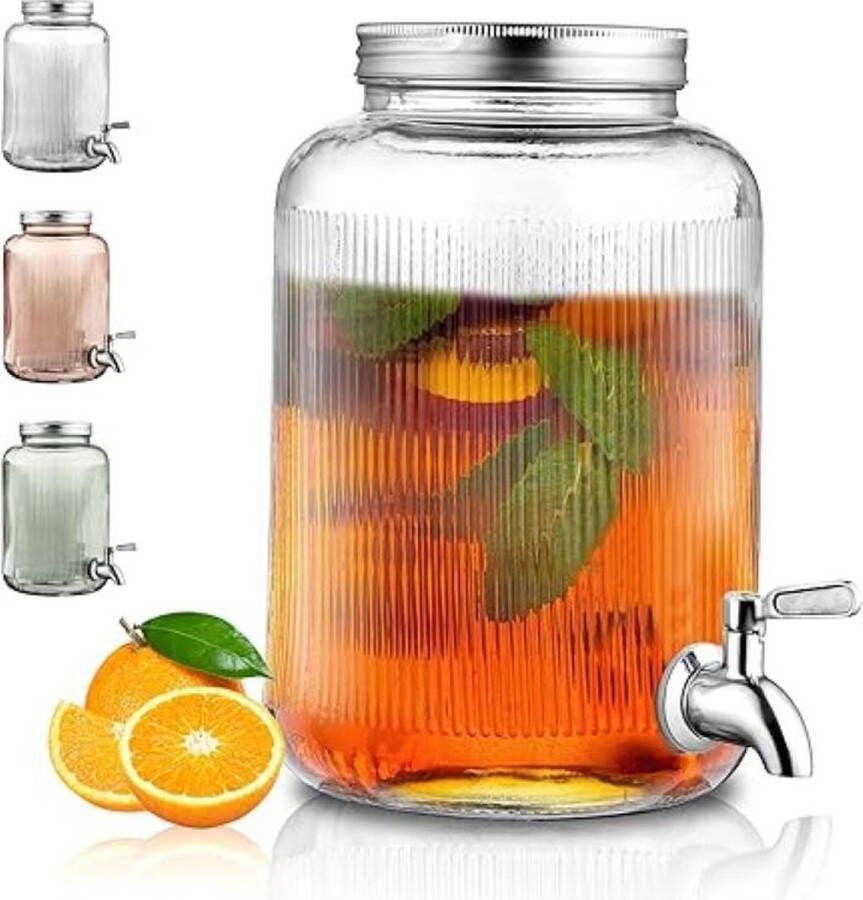 SHOP YOLO YOU ONLY LIVEONCE SHOP YOLO-Drankdispensers-koelkast 4L drankdispenser met waterdichte roestvrijstalen kraan-BBQ sapdispenser-picknicks-transparant