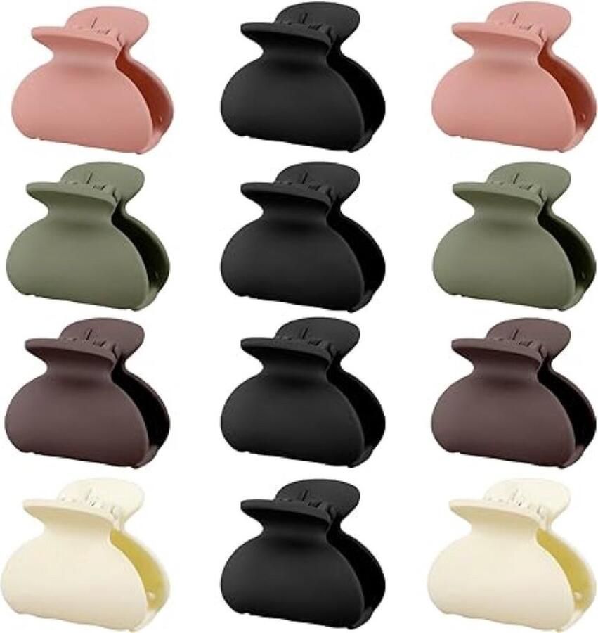 SHOP YOLO YOU ONLY LIVEONCE SHOP YOLO-haarclip-12 Pcs Haarklem Antislip Claw Clip 4 Cm Haarklemmen Frans Haar -Geschikt Voor Dames En Meisjes-Groen