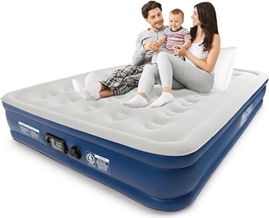 SHOP YOLO YOU ONLY LIVEONCE SHOP YOLO-luchtbed met ingebouwde pomp- 33cm –203cm x 152cm x 33cm-Kingsize Airbed Matras – Logeerbed-Kamperen-erhuizen-Reizen