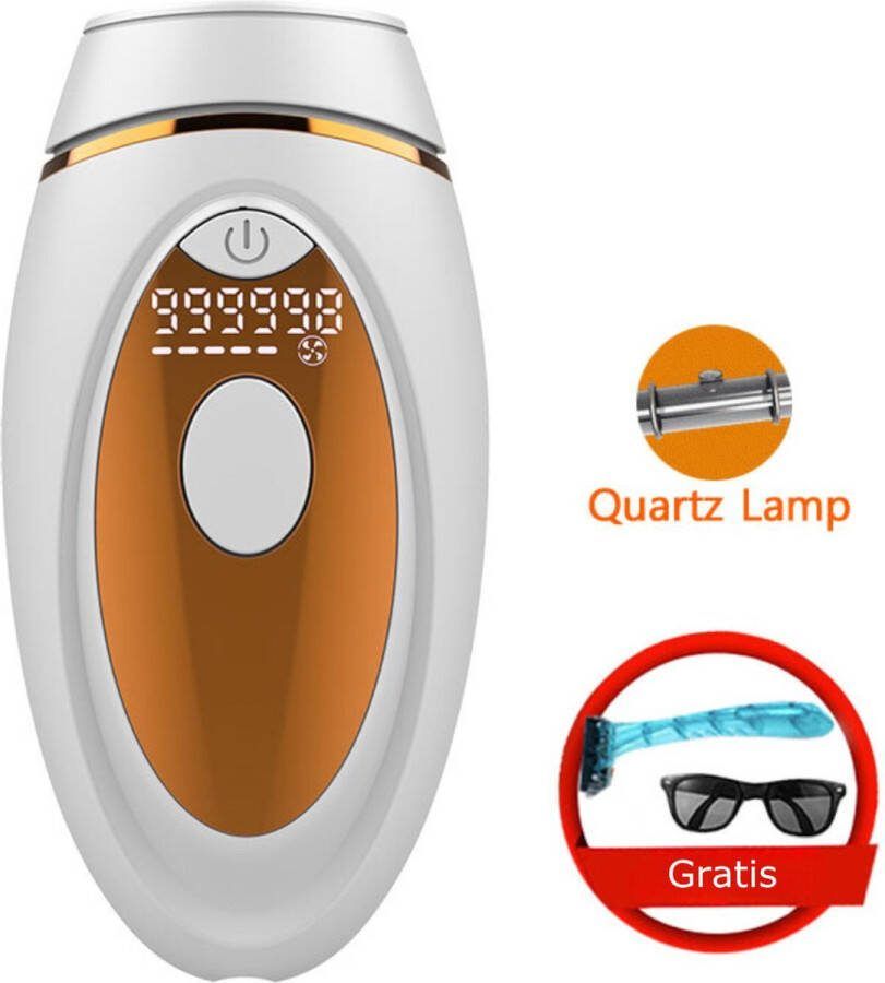 ShopbijStef Laser Ontharingsapparaat Ontharing Laser Epileerapparaat Dames Gezicht Epileerapparaat Dames Voor Gezicht Oranje Wit