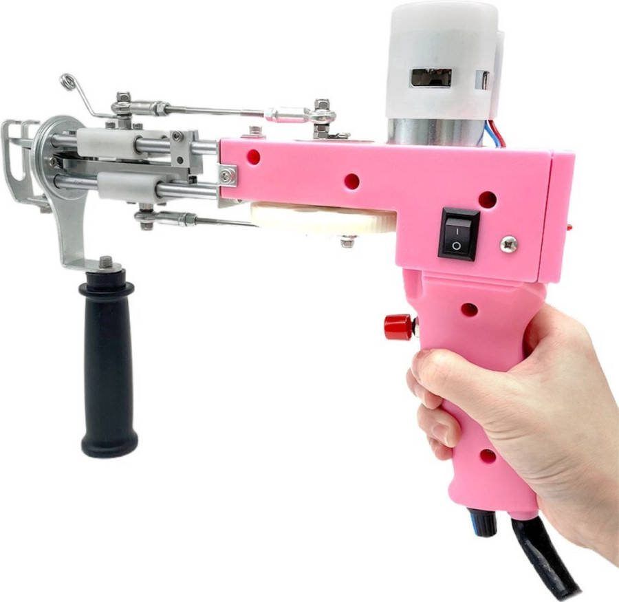 ShopbijStef Tufting Gun Tapijt Punch Needle Pakket Borduurmachine Punch Needle Tufting Tuften Roze