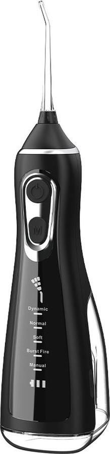 ShopEighty8 Monddouche Flosser Tanden Reiniger Waterflosser Draadloos 360° Roterend 300Ml Reservoir 2200Mah Batterij 5 Snelheden Zwart