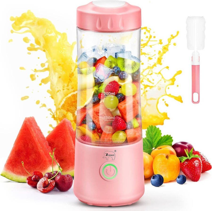 ShopHaven Draagbare Blender voor Verse Smoothies en Shakes Krachtige Personal Smoothie Maker Compact en Draagbaar Design Makkelijk te Reinigen Veilig in Gebruik Ideaal voor Thuis en Onderweg