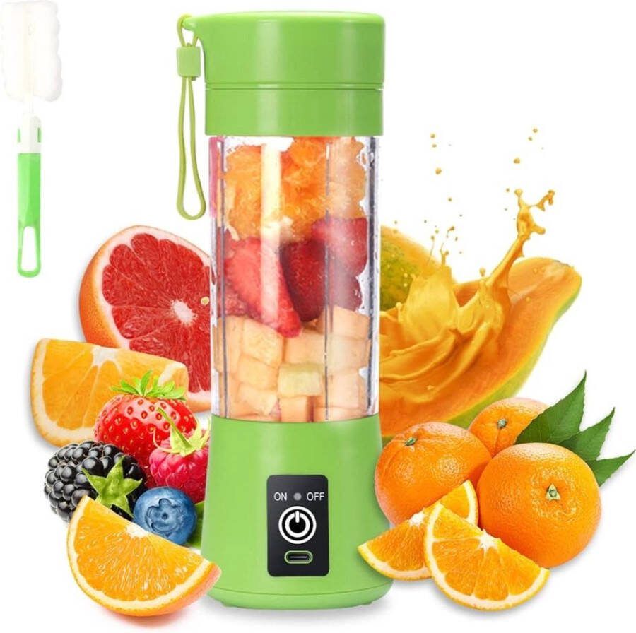 ShopHaven Draagbare Persoonlijke Handheld Blender voor Smoothies Oplaadbaar 400ml Krachtige Mixprestaties Ideaal voor Gezonde Dranke
