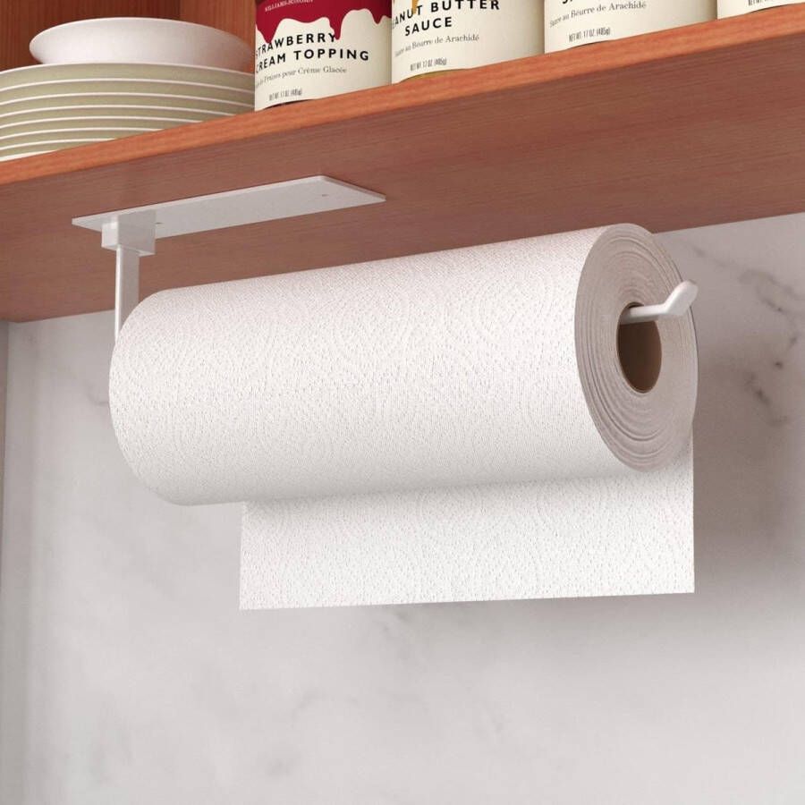 ShopHaven Keukenrolhouder Hangend Zelfklevende Keukenrolhouder Praktische Wandmontage Ruimtebesparende Keukenpapierhouder Eenvoudig Organiseren voor een Geordende Keuken