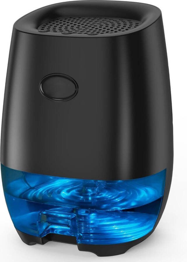 ShopHaven Kleine Luchtontvochtiger 35 oz Voor Huis Slaapkamer Badkamer Mini Draagbare Ontvochtiger met Automatische Uitschakeling 7 Kleuren Nachtlamp Ultra Stil voor Kast RV Auto
