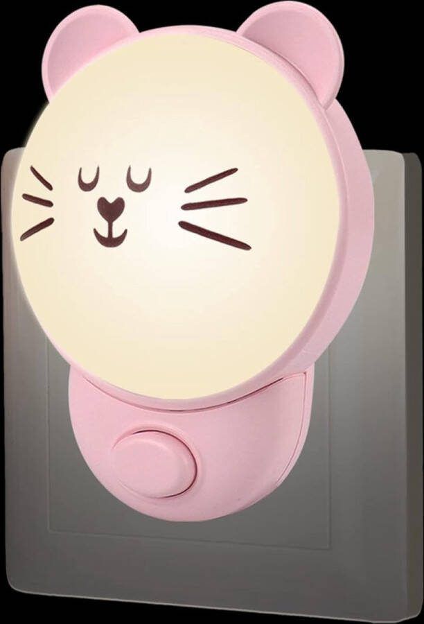 ShopHaven Nachtlampje voor Kinderen Stopcontact met Schakelaar Oriëntatielicht Babyvoedingslamp Slaapkamer Verlichting