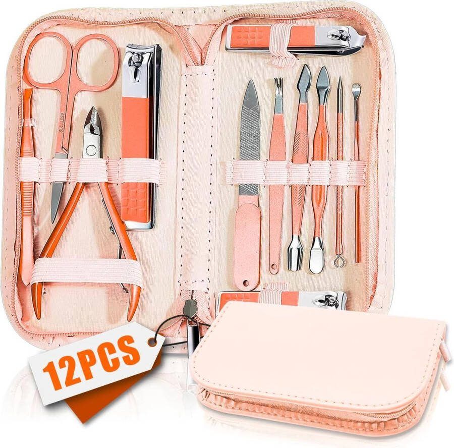 ShopHaven Nagelverzorgingsset Professioneel Complete Gereedschap Accessoires Voor Thuis Manicure en Pedicure Roestvrij Staal Draagbare Nagelverzorgingsgereedschap