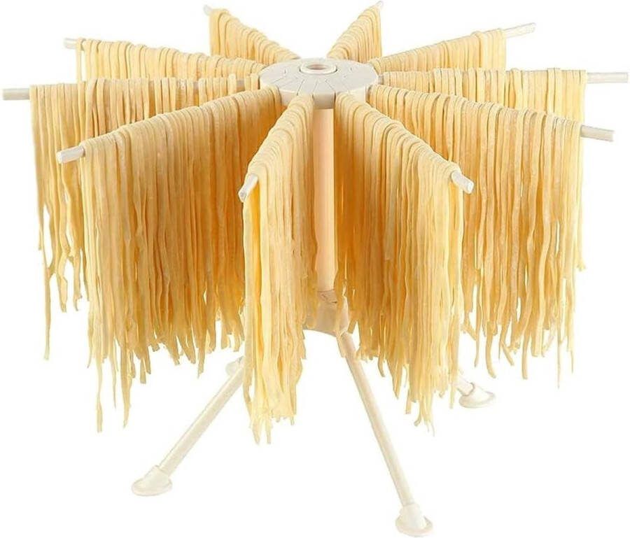 ShopHaven Noedelstandaard voor Zelfgemaakte Noedels Huishoudelijke Noedeldroger Pasta Droogrek met Uitschuifbare Armen Ruimtebesparend Ontwerp
