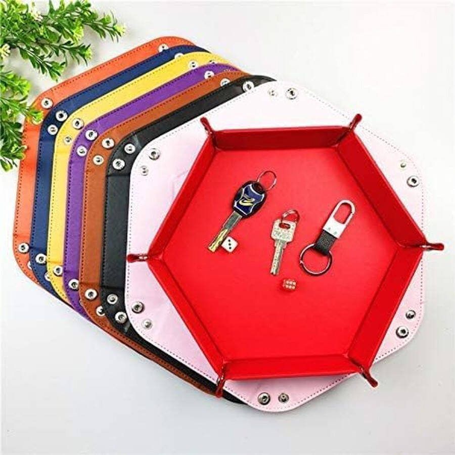 ShopHaven Opvouwbare Dobbelstenenbak met Opbergvak Handig voor Dobbelstenen Spellen Draagbaar Dobbelstenen Rek Grijs Spel Accessoire