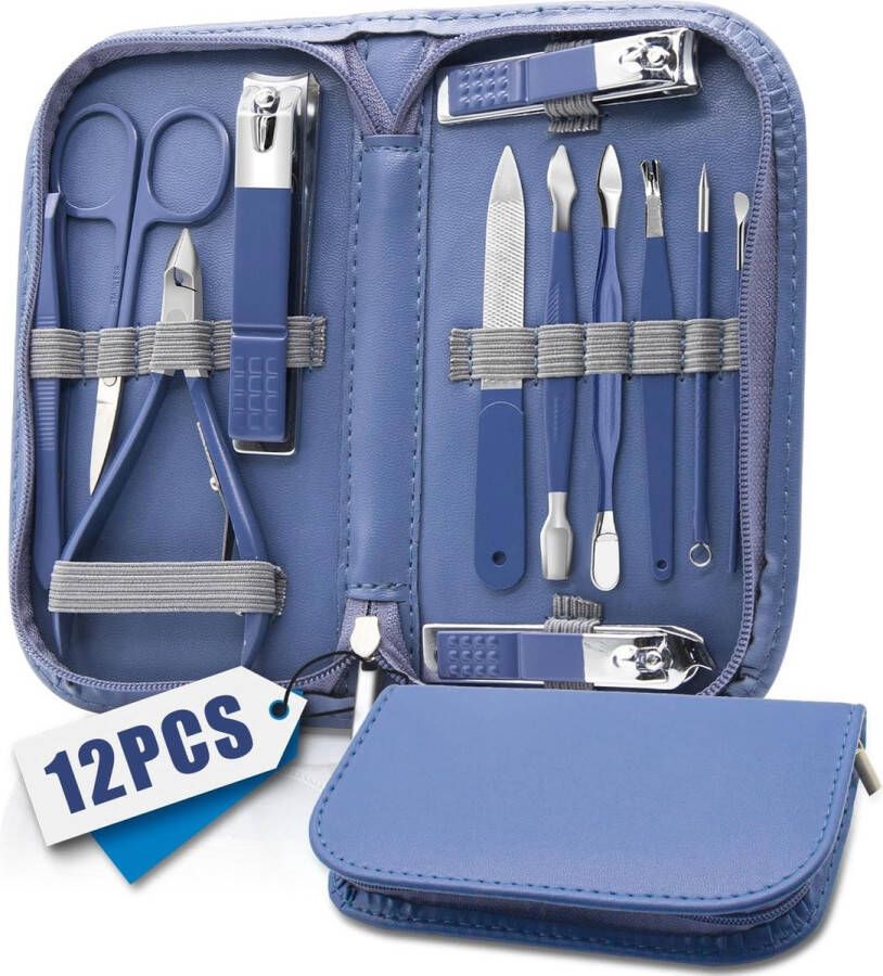 ShopHaven Professionele Nagelverzorgingsset Complete Gereedschap Accessoires voor Perfecte Nagels Draagbare Manicure en Pedicure Kit