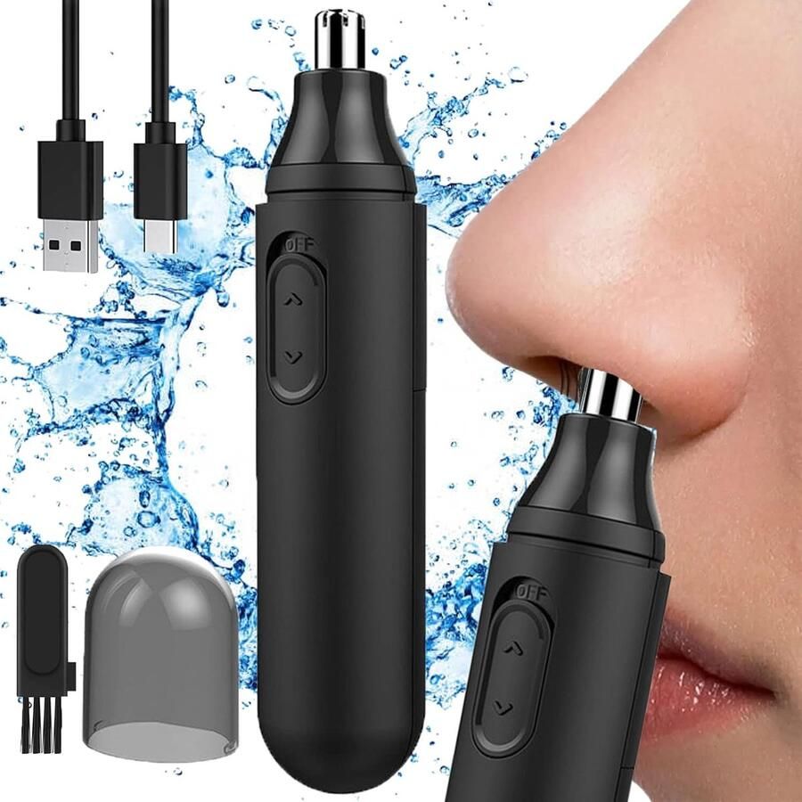 ShopHaven Oplaadbare Elektrische Neustrimmer voor Mannen Waterbestendig Professionele Precisie Pijnloos Verwijderen van Neus- en Oorhaar