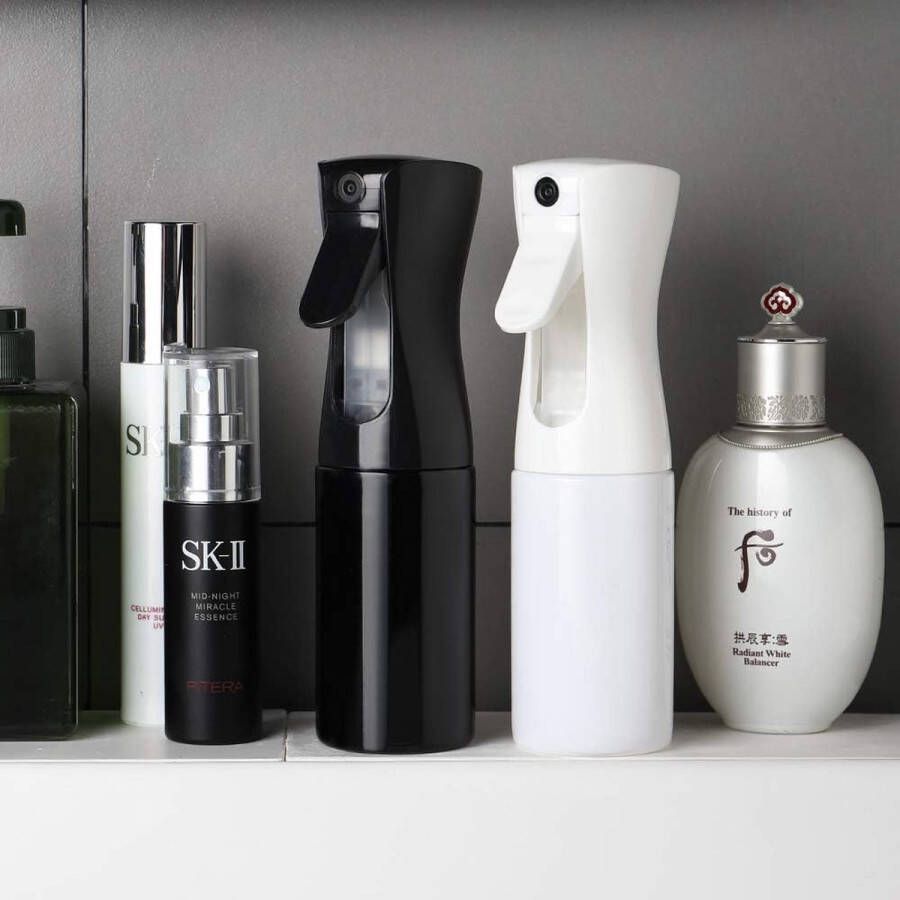 ShopHaven Sproeiflessen Set voor Verfijnde Hydratatie Fijne Mist Spray Instelbare Nozzle Ergonomisch Ontwerp Duurzaam Materiaal 1 Stuks 160 ml Transparant Haarverzorging Plantenbeneveling Huishoudelijke Reiniging