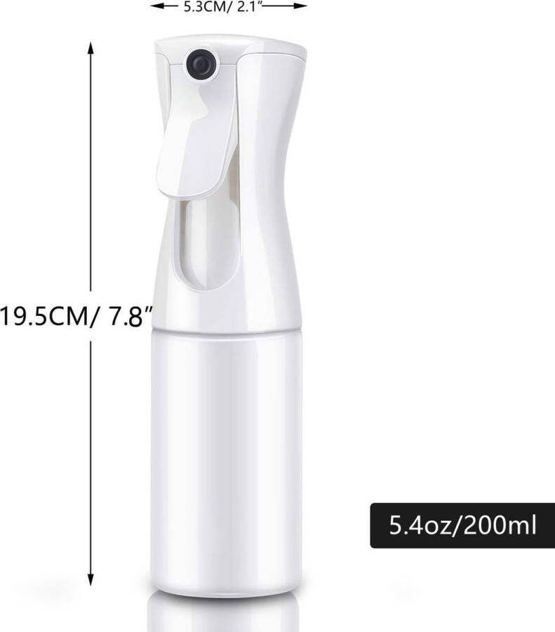 ShopHaven Ultrafijne Haarspray- en Nevelspuitfles Multifunctionele Waterverstuiver voor Haarverzorging en Huidverzorging Ergonomisch Ontworpen Haarmist Spray Draagbaar en Herbruikbaar 200 ml Transparante Verstuiver