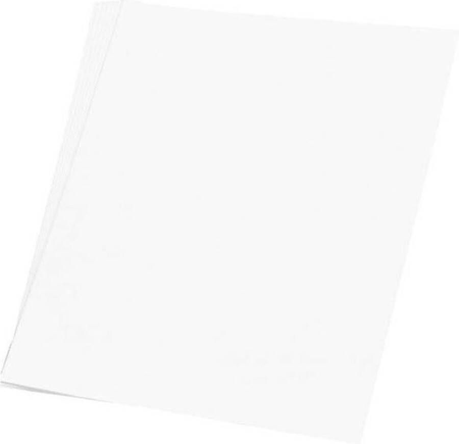 Shoppartners 10x stuks wit hobby kartonnen vellen 48 x 68 cm knutselen materialen van dik papier