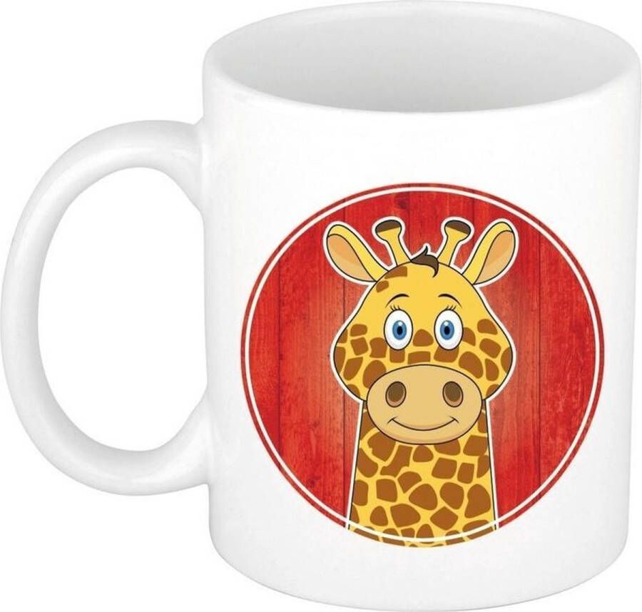Shoppartners 1x Giraffes beker mok 300 ml giraffe bekers voor kinderen