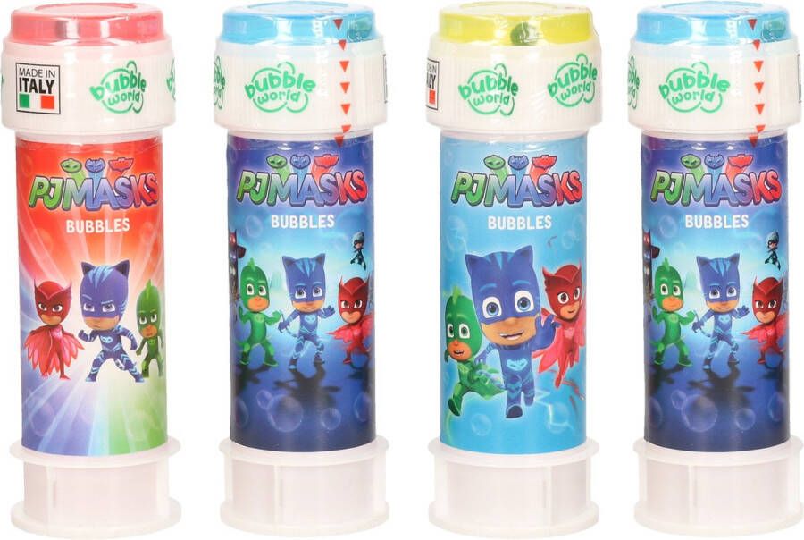 Shoppartners 24x Disney PJ Masks bellenblaas flesjes met spelletje 60 ml voor kinderen Uitdeelspeelgoed Grabbelton speelgoed