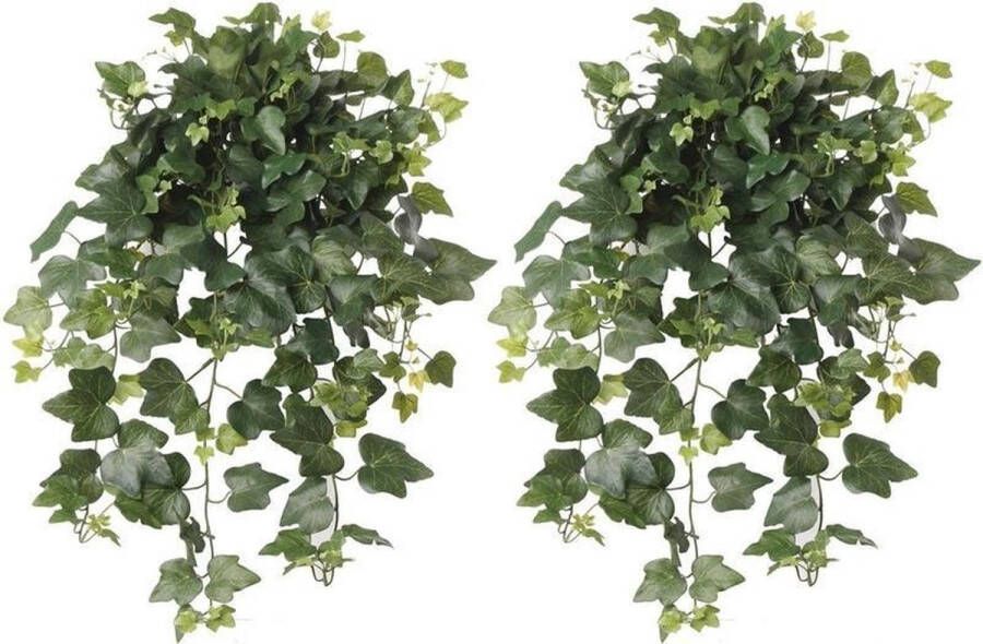 Shoppartners 2x Groene Hedera Helix klimop kunstplant 65 cm voor buiten UV kunstplanten nepplanten Weerbestendig