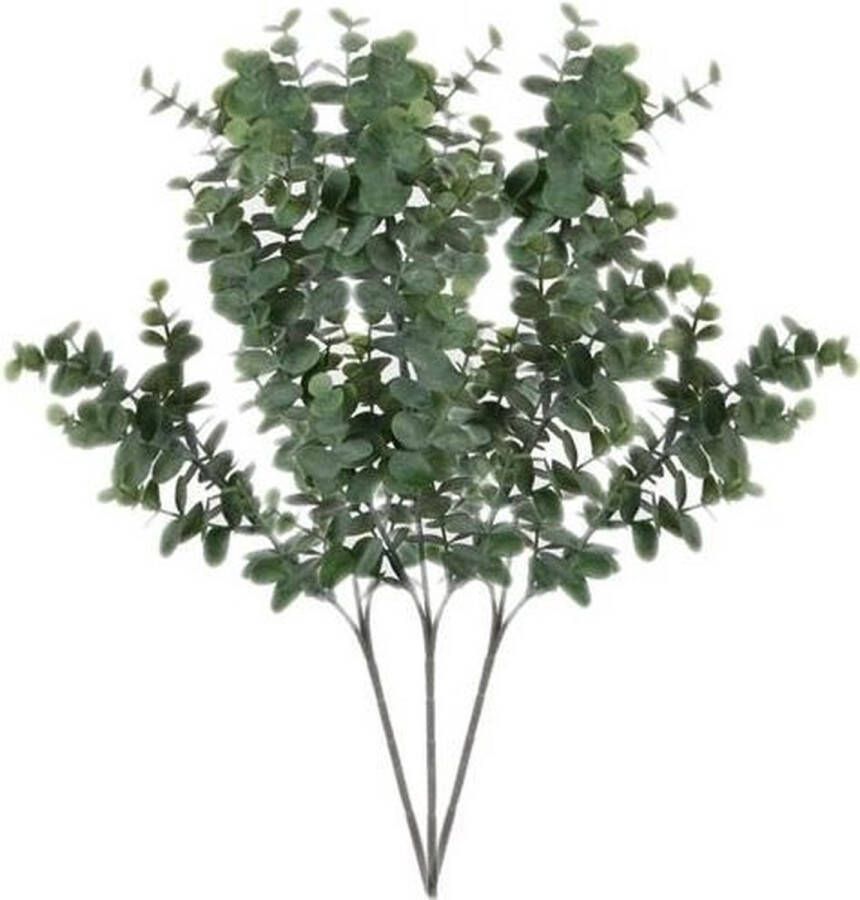 Shoppartners 3x Grijs groene Eucalyptus kunsttakken kunstplanten 65 cm Kunstplanten kunsttakken Kunstbloemen boeketten