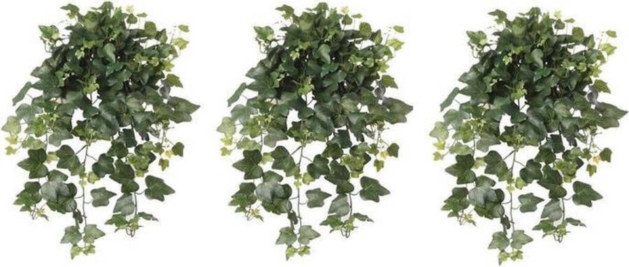 Shoppartners 3x Groene Hedera Helix klimop kunstplant 65 cm voor buiten UV kunstplanten nepplanten Weerbestendig