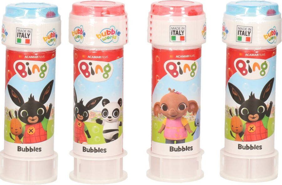 Shoppartners 50x Bing bellenblaas flesjes met spelletje 60 ml voor kinderen Uitdeelspeelgoed Grabbelton speelgoed