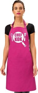 Shoppartners Chef Kok keukenschort roze