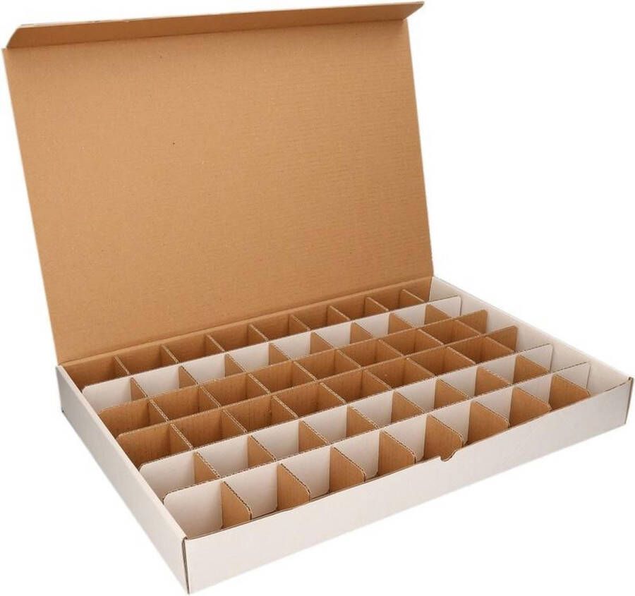 Shoppartners Haaraccessoires opbergen sorteerdoos box bak opbergdoos voor elastiekjes met 54x 6 cm vakken