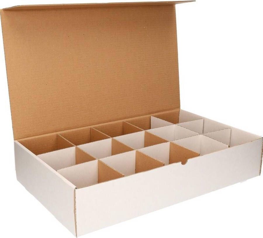 Shoppartners Hobbydoos knutseldoos met vakjes 15x 10 cm vakken