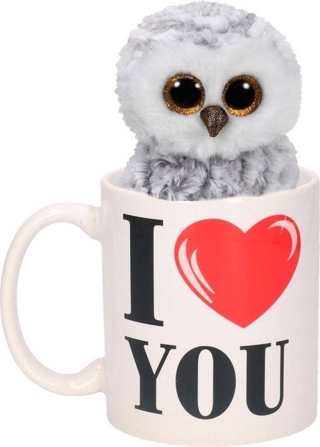 Shoppartners I Love You mok met knuffel uil