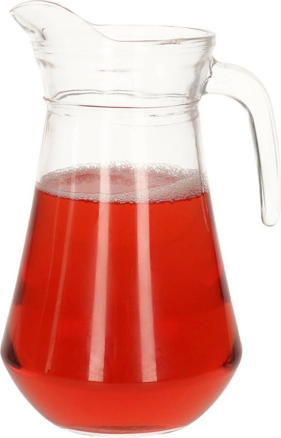 Shoppartners Schenkkan Sapkan waterkan Limonade karaf van glas 1 6 liter van 24 x 14 cm