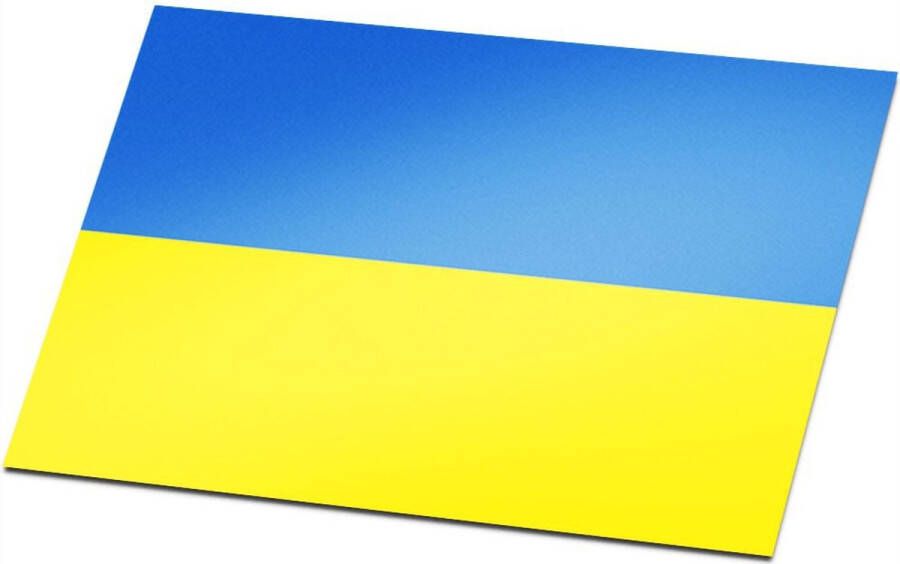 Shoppartners Set van 2 vlagstickers Oekraine sticker