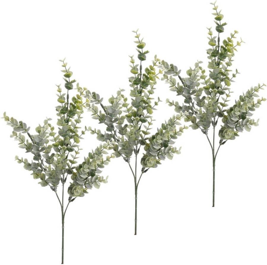 Shoppartners Set van 5x stuks groene Eucalyptus kunsttak kunstplant 68 cm Kunstplanten kunsttakken Kunstbloemen boeketten