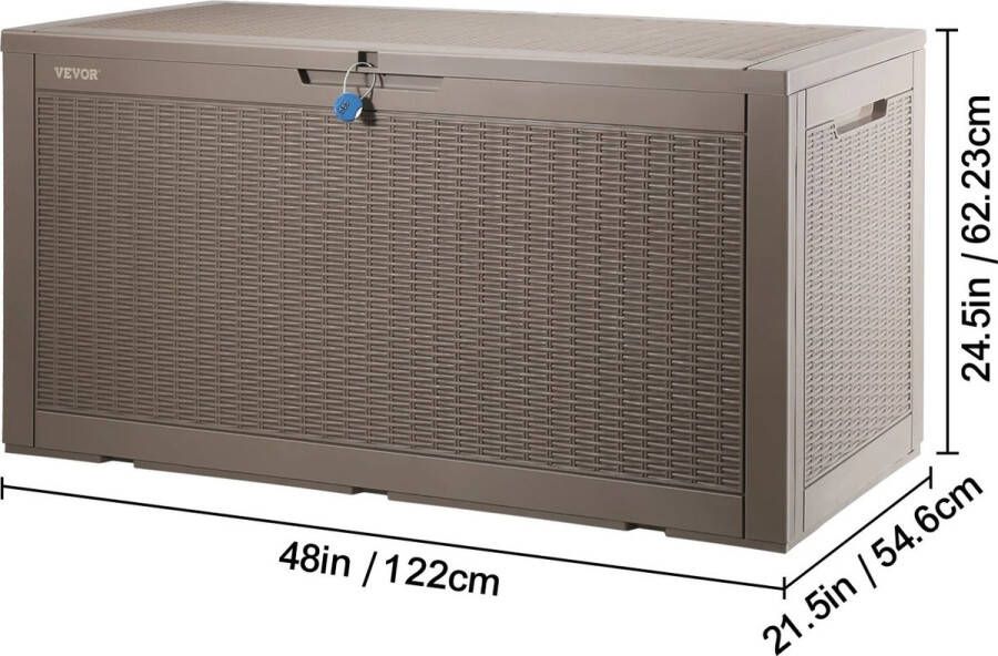 Shoppee products Shoppee Opbergbox voor kussens opbergbox Tuinkussenbox Tuinbox 300 liter Plastic Dekdoos Terrasopslag Voor Alle Weersomstandigheden Organisatie Voor Kussens Zwembadspeelgoed Tuingereedschapmand