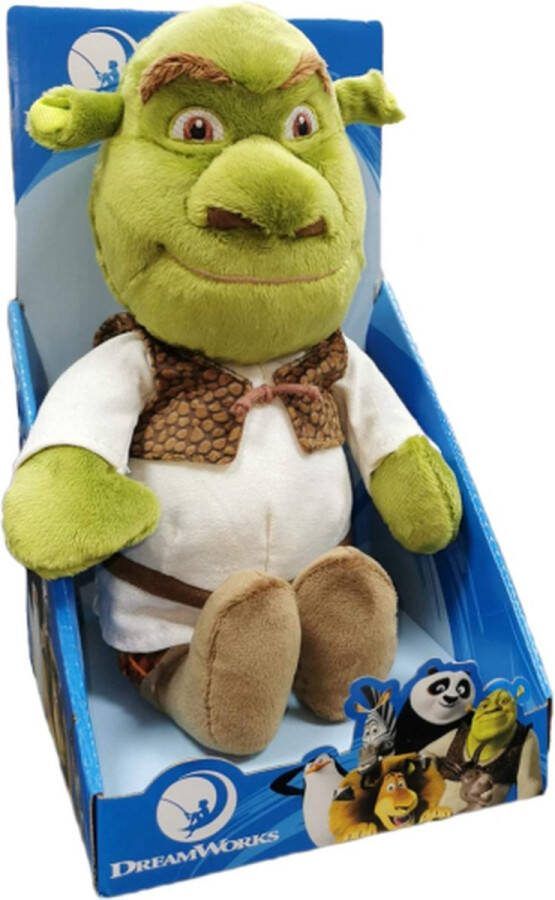 Shrek Pluche Knuffel 30 cm {Speelgoed knuffelpop knuffeldier voor kinderen jongens meisjes Bekend van de film! Ezel Donkey Fiona Peperkoekmannetje De Gelaarsde Kat}
