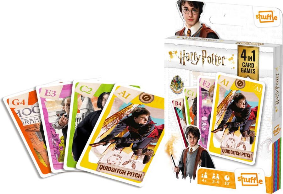 Shuffle Harry Potter 4in1 Speelkaarten (Kwartet memo snap actie spel)