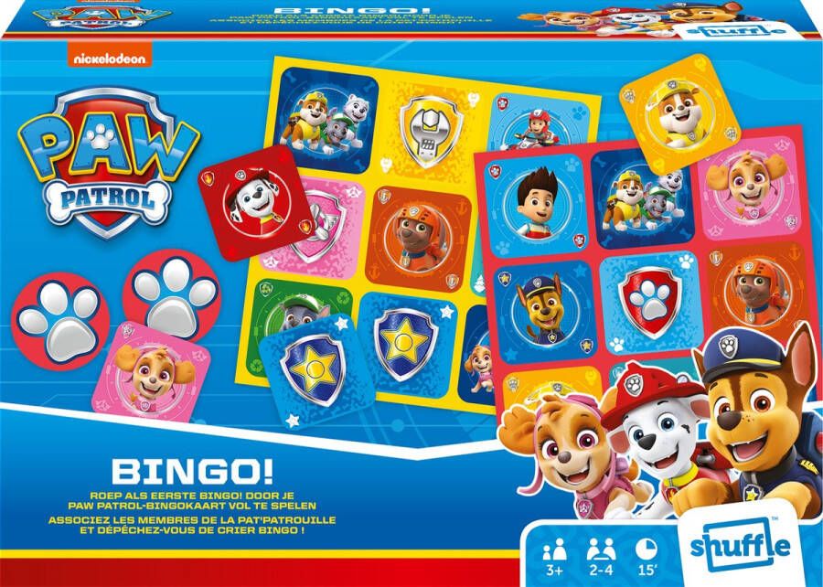 Shuffle Paw Patrol Junior Bingo Spannend Bingospel met het Paw Patrol-Team