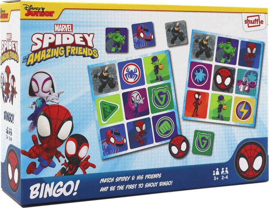 Shuffle Spidey & Amazing Friends Bingo Educatief spel Matchen 3 jaar Familiespel