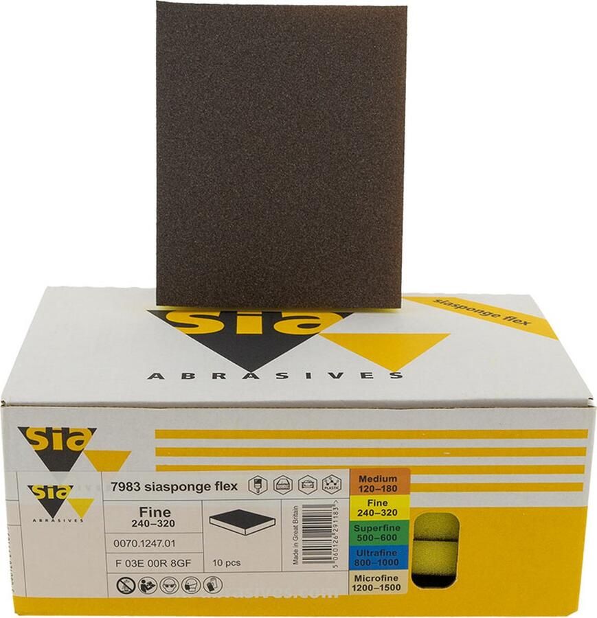 Sia Schuurpads Schuurpapier Glad eindresultaat Herbruikbaar P100 10 Stuks
