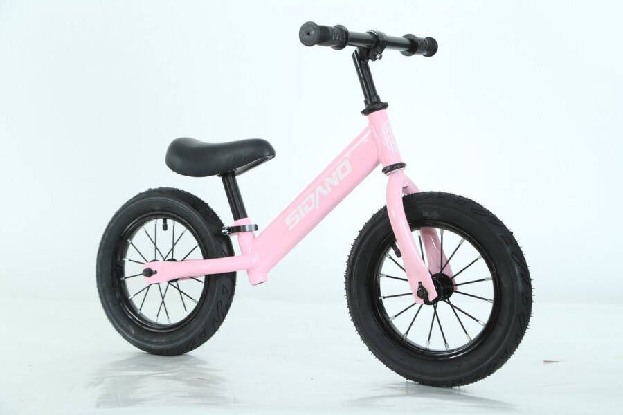SIDANO Loopfiets voor kinderen 14 inch met luchtbanden Roze afmetingen 92 x 38.5 x 62 cm (L x B x H) 3 4 5 6 7 jaar jongen en meisjes